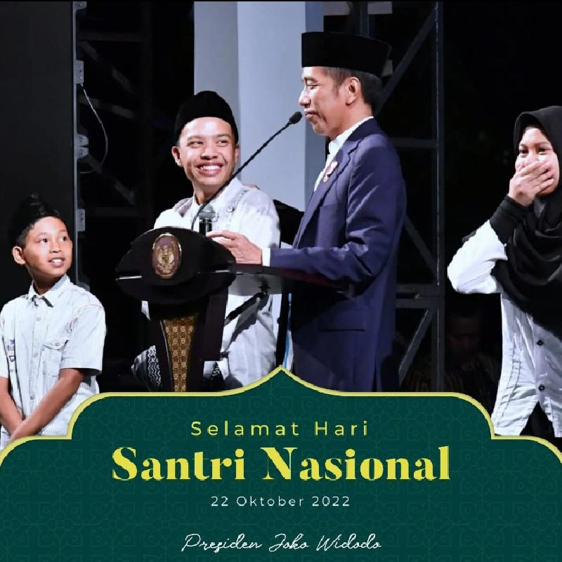 HSN 2022, Jokowi: Setiap Zaman, Selalu Ada Santri yang Berdiri dan Berjuang