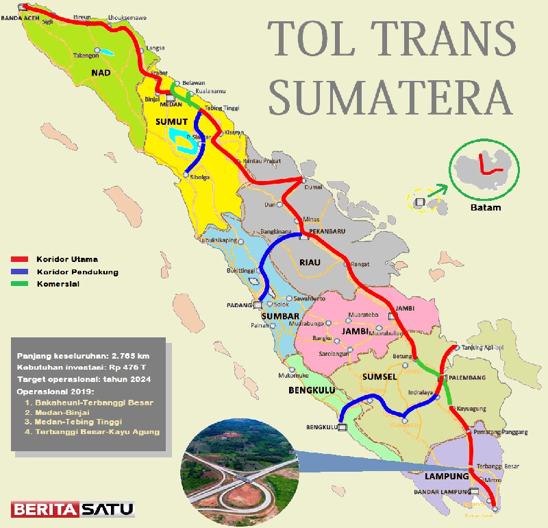 Akhir 2024 Bakauheni-Jambi Lewat Tol Trans Sumatera Baru Bisa Dilewati