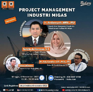 PII Gelar Webinar Diskusi Bahari Talk Angkat Tema Project Management Industri Migas