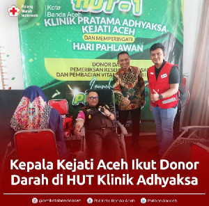 Terus Giat Gelar Donor Darah, PMI Kota Banda Aceh Apresiasi Pemerintah Aceh