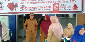 ASN Dinkes Aceh Sumbang Donor 76 Kantong Darah