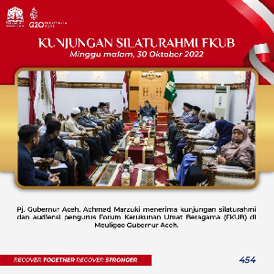 Achmad Marzuki Dukung FKUB Perkuat Kerukunan Umat Antaragama di Aceh