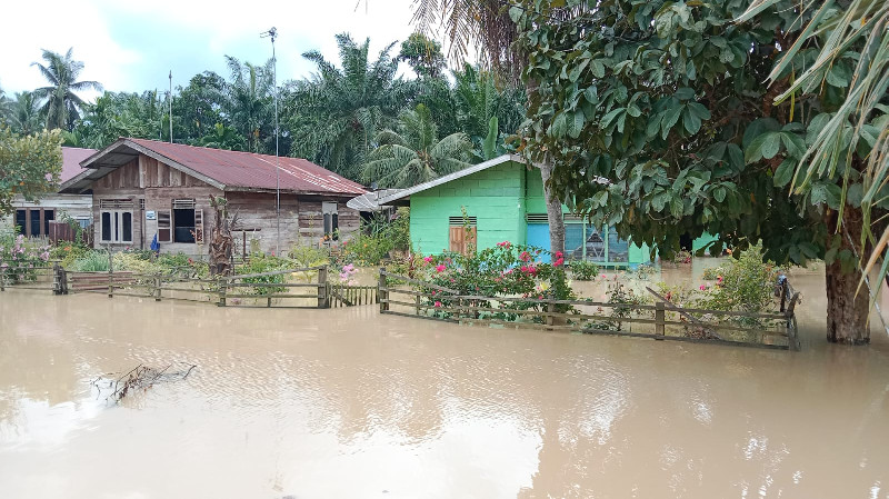 Diguyur Hujan Lebat, Enam Desa Kecamatan Rantau Aceh Tamiang Masih Dikepung Banjir