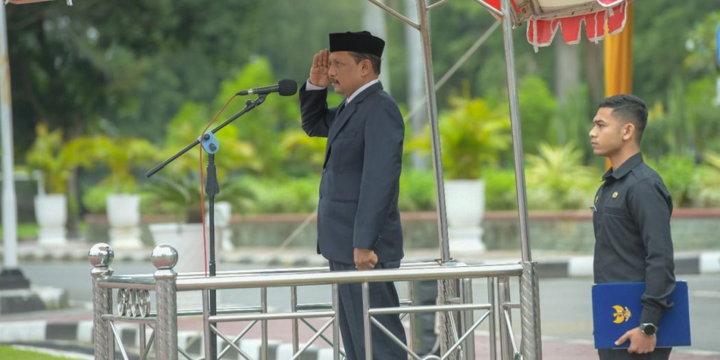 Asisten I Pimpin Upacara HKN 2022 di Aceh, Turut Serahkan Penghargaan untuk Nakes Terbaik