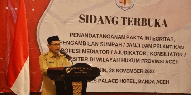 Dewan Sengketa Indonesia Hadir di Aceh, Ini Harapan Pj Gubernur