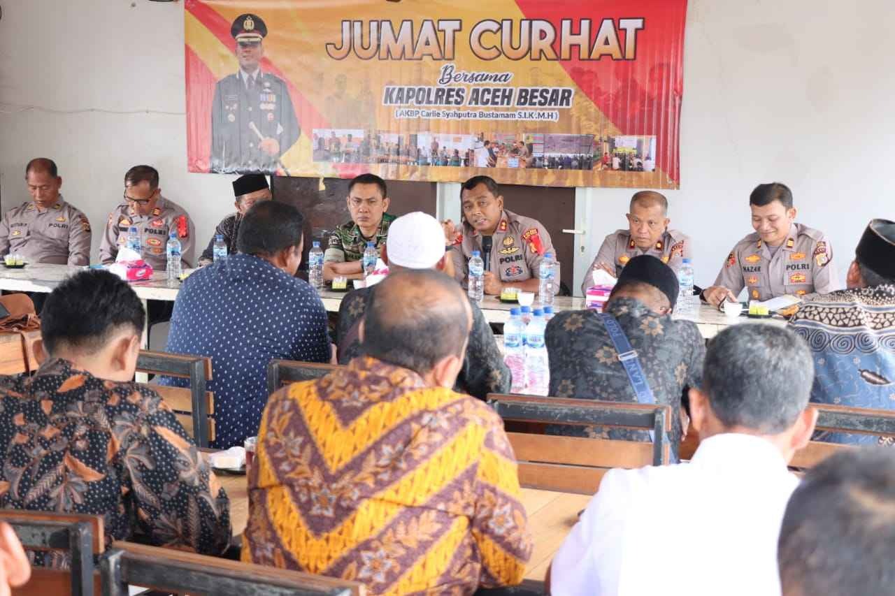 Curhat Sambil Ngopi, Kapolres Aceh Besar Dengar Aduan Masyarakat di Kota Jantho