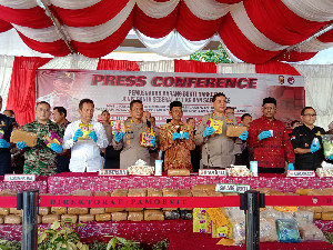 Polda Aceh Musnahkan Ganja Sebanyak 411 Kg dan Sabu 36 Kilo