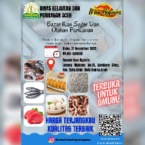 Besok, DKP Aceh Gelar Bazar Hasil Perikanan dalam Rangka Pengendalian Inflasi