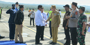 Pj Gubernur Aceh Sambut Kedatangan Menko Polhukam dan Mendagri