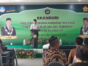 FKIP USK Gelar Maulid dan Syukuran Akreditasi, Rektor Prof Marwan: Harus Jadi Pionir MBKM