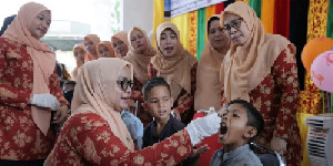 Ketua DWP Aceh Ajak Setiap Ibu Lengkapi Vaksinasi Anak