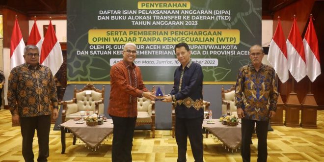 WTP Tujuh Tahun Secara Beruntun, Pemerintah Aceh Terima Penghargaan dari Kemenkeu