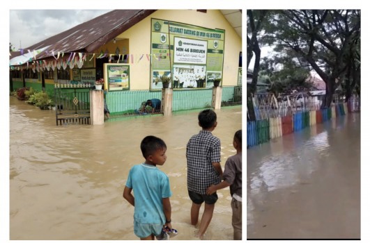 Bireuen Diguyur Hujan, Sejumlah Madrasah Terendam Banjir