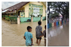 Bireuen Diguyur Hujan, Sejumlah Madrasah Terendam Banjir