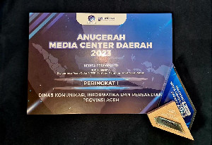Anugerah Media Center Daerah 2023, Pemerintah Aceh Raih Peringkat I Kategori Berita Terpopuler