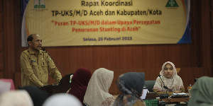 Asisten I Sekda Aceh Buka Rakor TP UKS M/D Tingkat Provinsi Tahun 2023