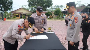 Penandatanganan Pakta Integritas, Komitmen dan Tekad Polres Aceh Timur Berantas Narkoba