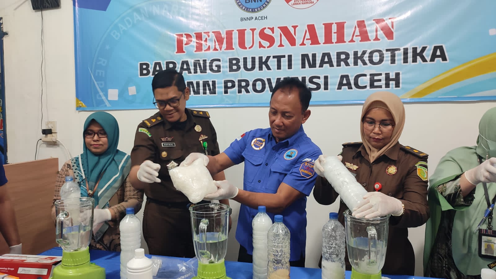 BNNP Aceh Musnahkan Barang Bukti 6.882,98 Gram Sabu