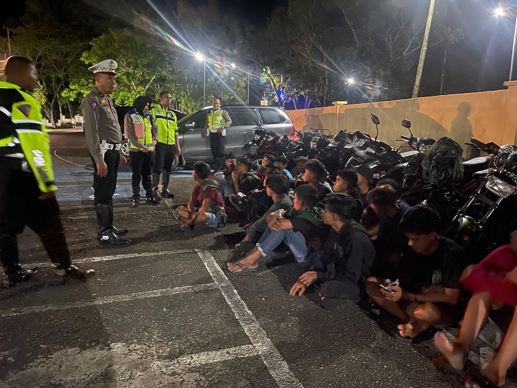 Balap Liar, Belasan Sepeda Motor Diamankan Satlantas Aceh Besar
