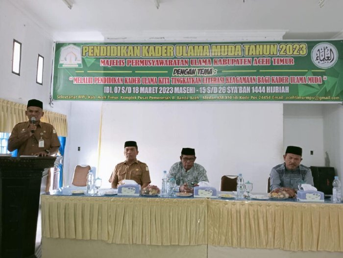 MPU Aceh Timur Gelar Pendidikan Kader Ulama 2023