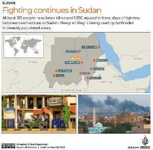 Utusan PBB: Lebih dari 185 Orang Tewas dalam Pertempuran di Sudan