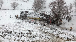 Kecelakaan Bus di Badai Salju Wyoming, 11 Pekerja Pertanian Cedera