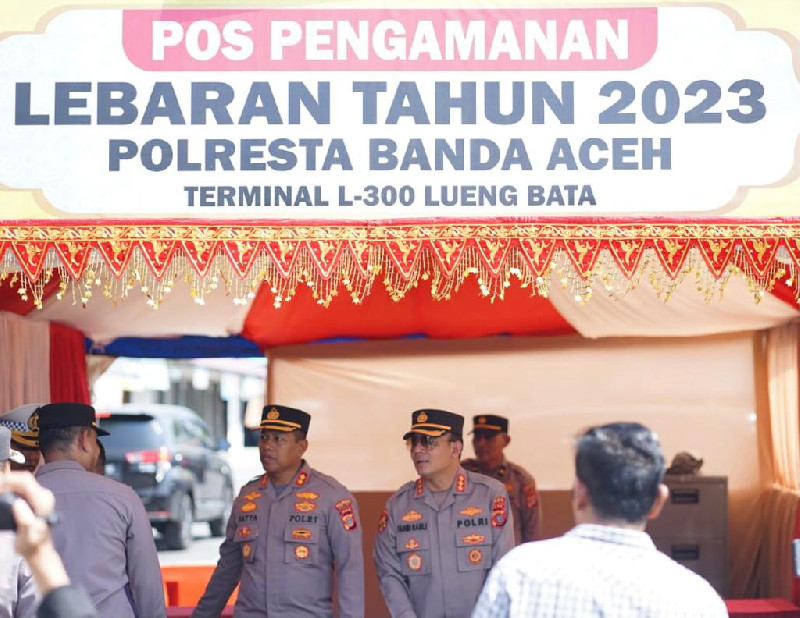 Pastikan Mudik Lebaran 2023 Aman Lancar, Kapolresta Banda Aceh Cek Kesiapan Pos