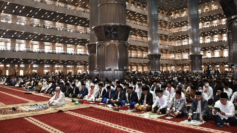 Masjid Istiqlal Dipadati 200 Ribu Jemaah untuk Salat Idul Fitri 2023