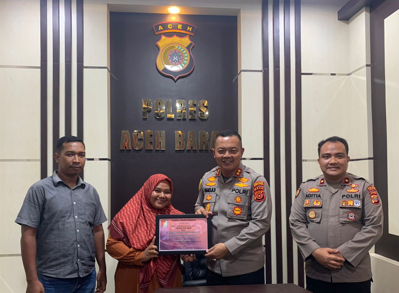 Apresiasi Kinerja Penanganan Kasus Pelecehan, YLBH-KI Berikan Penghargaan kepada Kapolres Aceh Barat