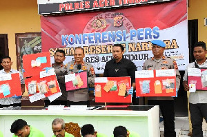 Polres Aceh Timur Tangkap 28 Pengedar Narkoba Selama Mei-Juni 2023