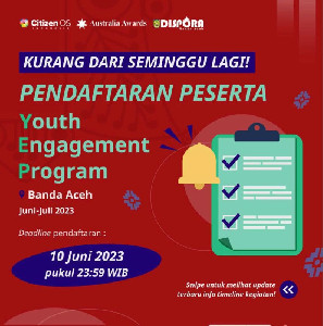 Plt Ketua KNPI Banda Aceh Ajak Pemuda Ikut Youth Engagement Program