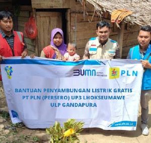 Peduli Masyarakat Kurang Mampu, PLN Bantu Penyambungan Listrik Gratis di Aceh Utara