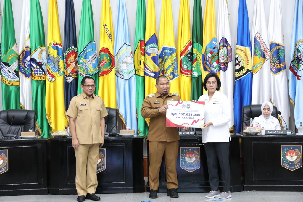 Aceh Besar Raih Penghargaan Insentif Fiskal Kinerja Tahun Berjalan