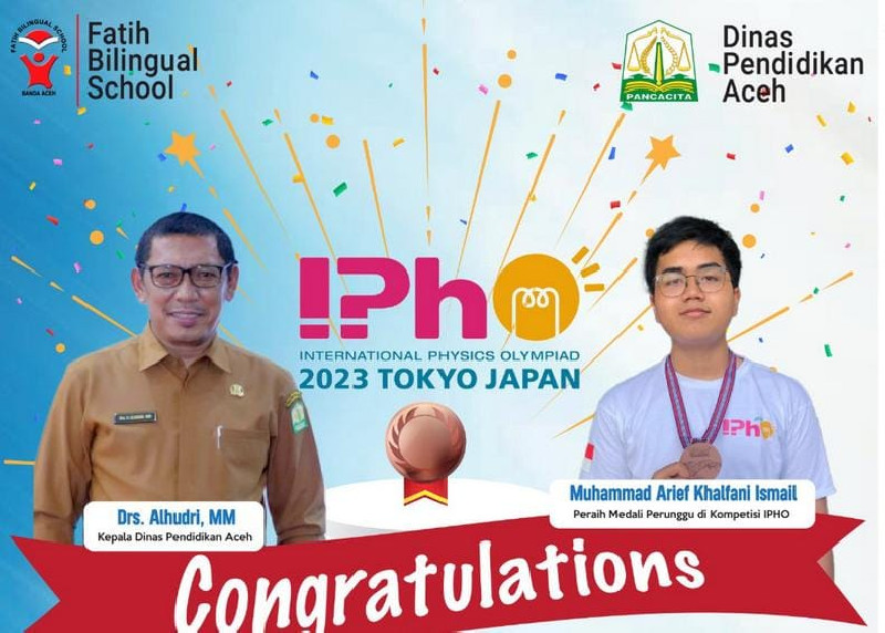 Alhudri Selamati Alfa, Pelajar Aceh Pertama Raih Medali pada IPhO 2023 di Jepang