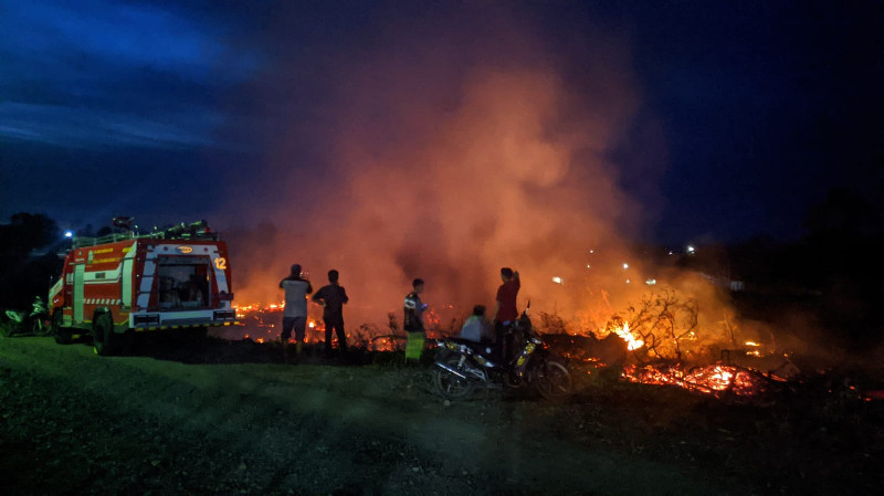 Lahan Dekat Kampus ISBI Aceh Besar Terbakar, Diduga Akibat Bakar Sampah