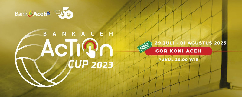 Turnamen Volly Bank Aceh Action Cup 2023 Dimulai 29 Juli 2023