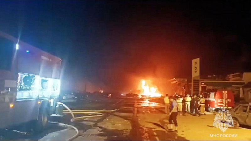 Ledakan Besar di Pom Bensin di Dagestan Rusia Selatan, Tewaskan 30 Orang