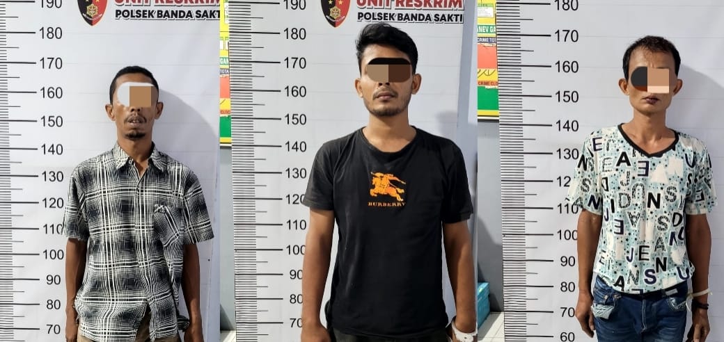 Sedang Asik Hisab Sabu, Tiga Pria di Lhokseumawe Diringkus Polisi