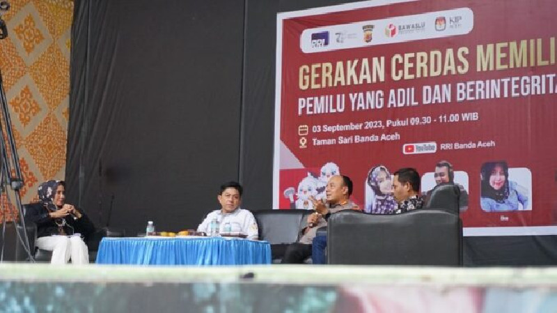 Talkshow Gerakan Cerdas Memilih, RRI Banda Aceh Harapkan Kecerdasan Pemilih dan Penyelenggara Pemilu
