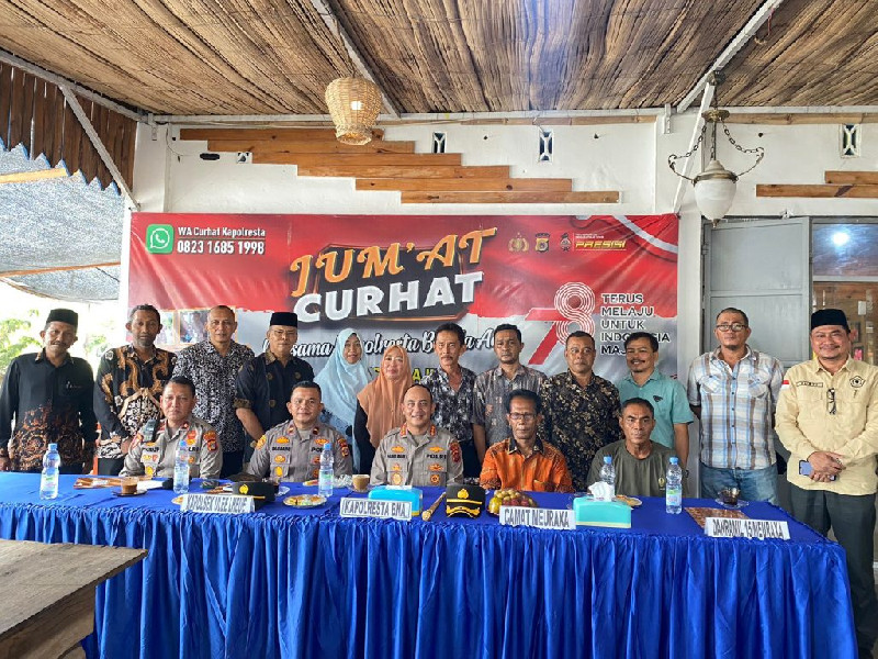 Jumat Curhat di Meuraxa, Kapolresta Banda Aceh Pastikan Personelnya Netral dalam Pemilu 2024