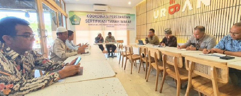 Kanwil Kemenag Aceh dan Mitra Kerja Komit Percepatan Sertifikasi Tanah Wakaf