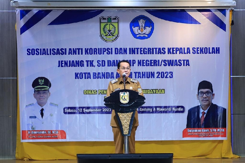 Kepala Sekolah Se-Banda Aceh Dibekali Pendidikan Anti Korupsi dan Integritas