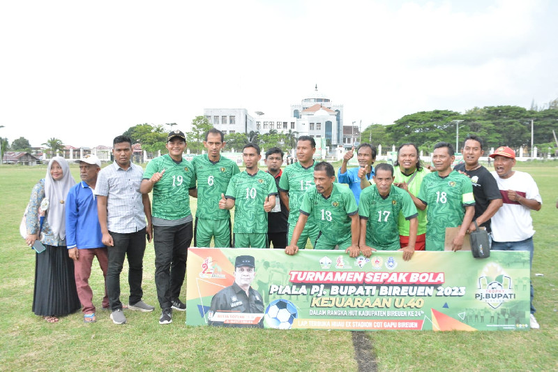 Piala Pj Bupati Bireuen, Tim Camat FC Kalahkan Tim PWI Bireuen