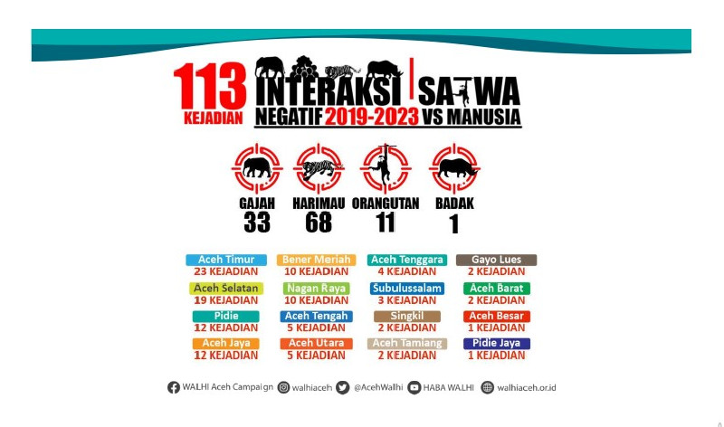 WALHI: Penting Ada Pengakuan Ruang untuk Koridor Satwa dalam RTRW Aceh