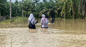 Banjir Susulan Kembali Rendam Permukiman Warga di Aceh Utara