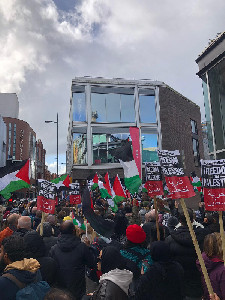 Marching for Palestine di Kota Liverpool Inggris
