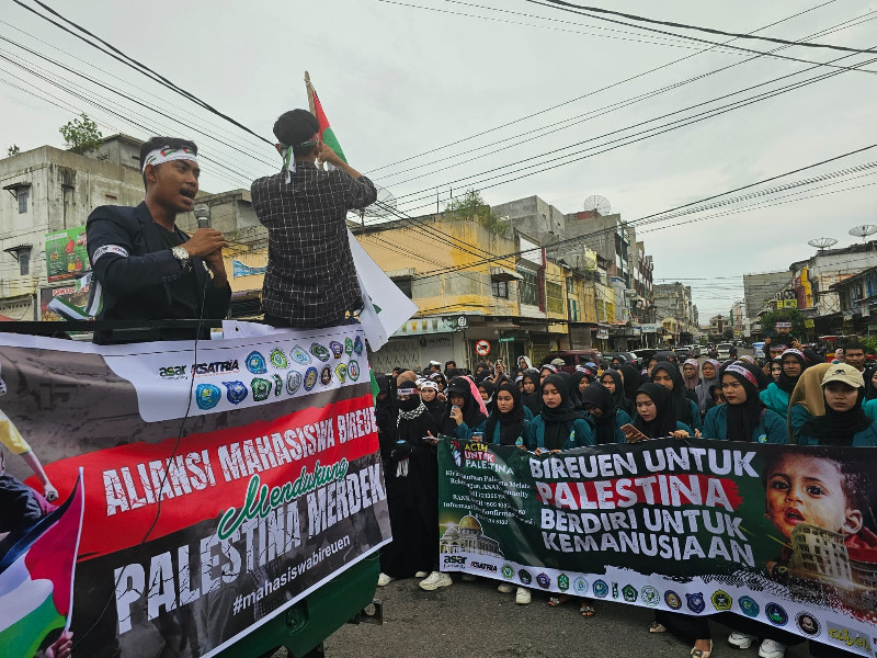 Aliansi Mahasiswa Bireuen Gelar Aksi Damai Untuk Palestina