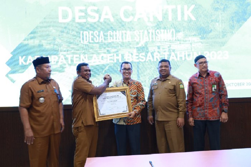 Gampong Bukit Meusara Aceh Besar Dicanangkan Sebagai Desa Cinta Statistik 2023