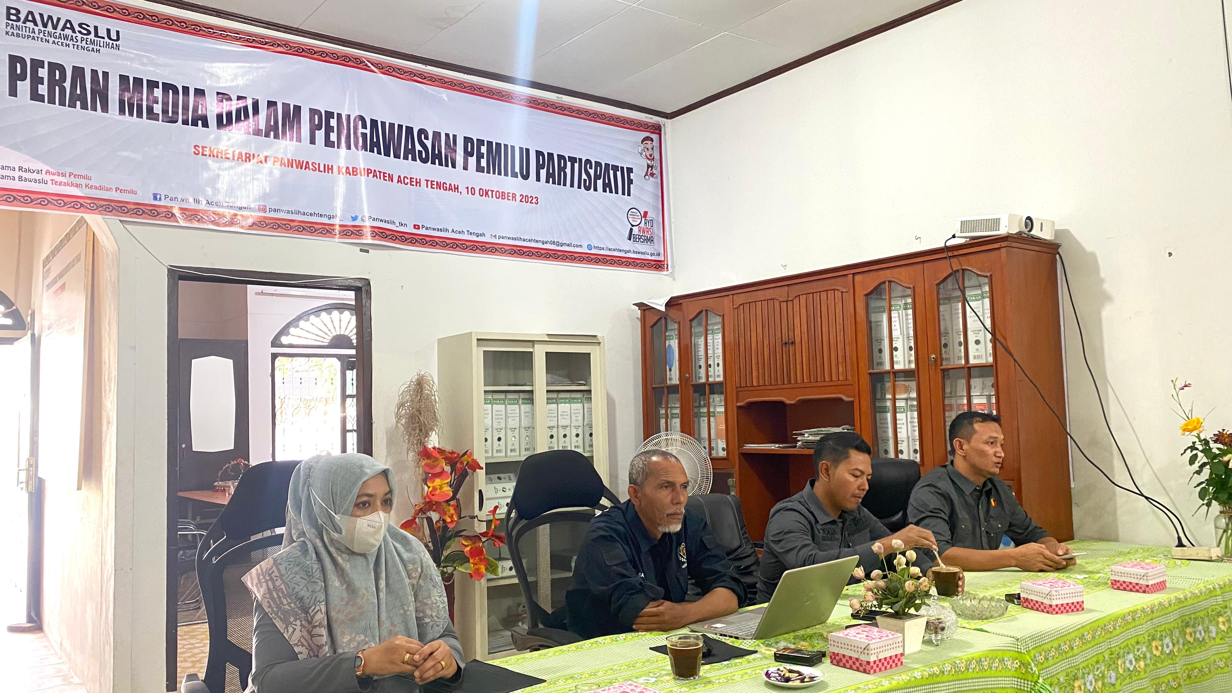 Panwaslih Aceh Tengah dan Media Sepakat  Awasi Pemilu