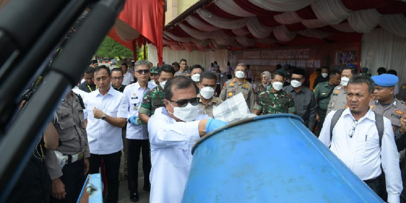 Polda Aceh Musnahkan 112 Kilogram Narkoba Jenis Sabu